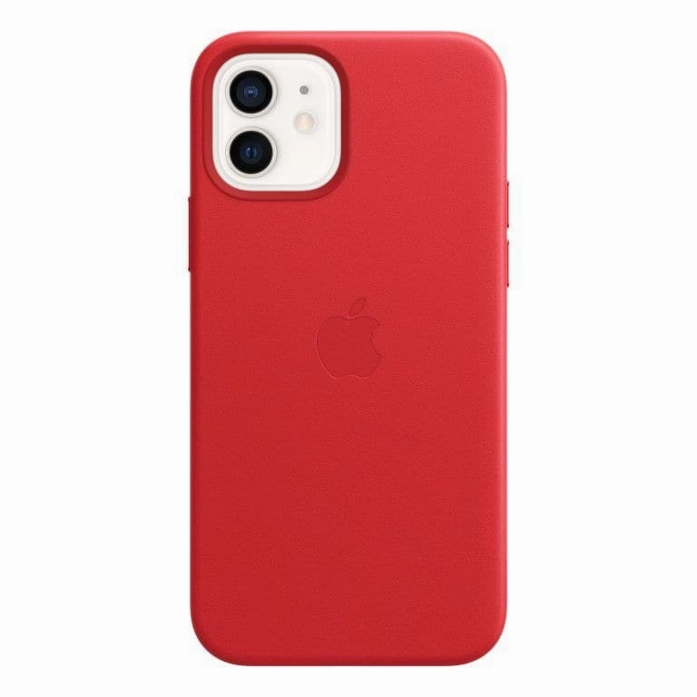 Apple Leather MagSafe Case - iPhone 12/12 Pro  MHKD3ZA/A Scarlett Red