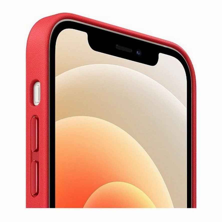 Apple Leather MagSafe Case - iPhone 12/12 Pro  MHKD3ZA/A Scarlett Red