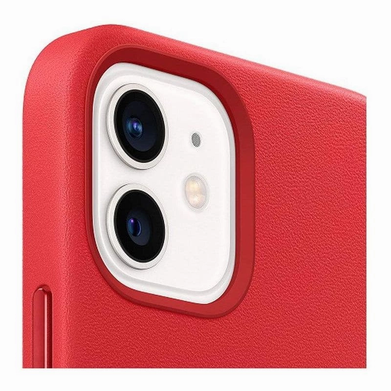 Apple Leather MagSafe Case - iPhone 12/12 Pro  MHKD3ZA/A Scarlett Red