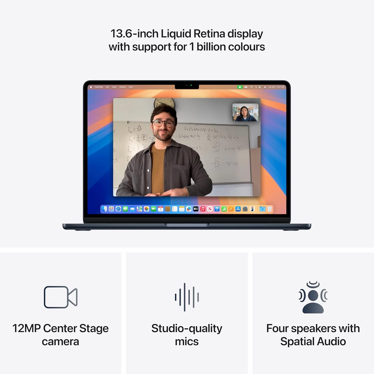 Apple MacBook Air 15.12" M3 (8-CPU, 8-GPU) C 8GB RAM, 256GB SSD, Midnight