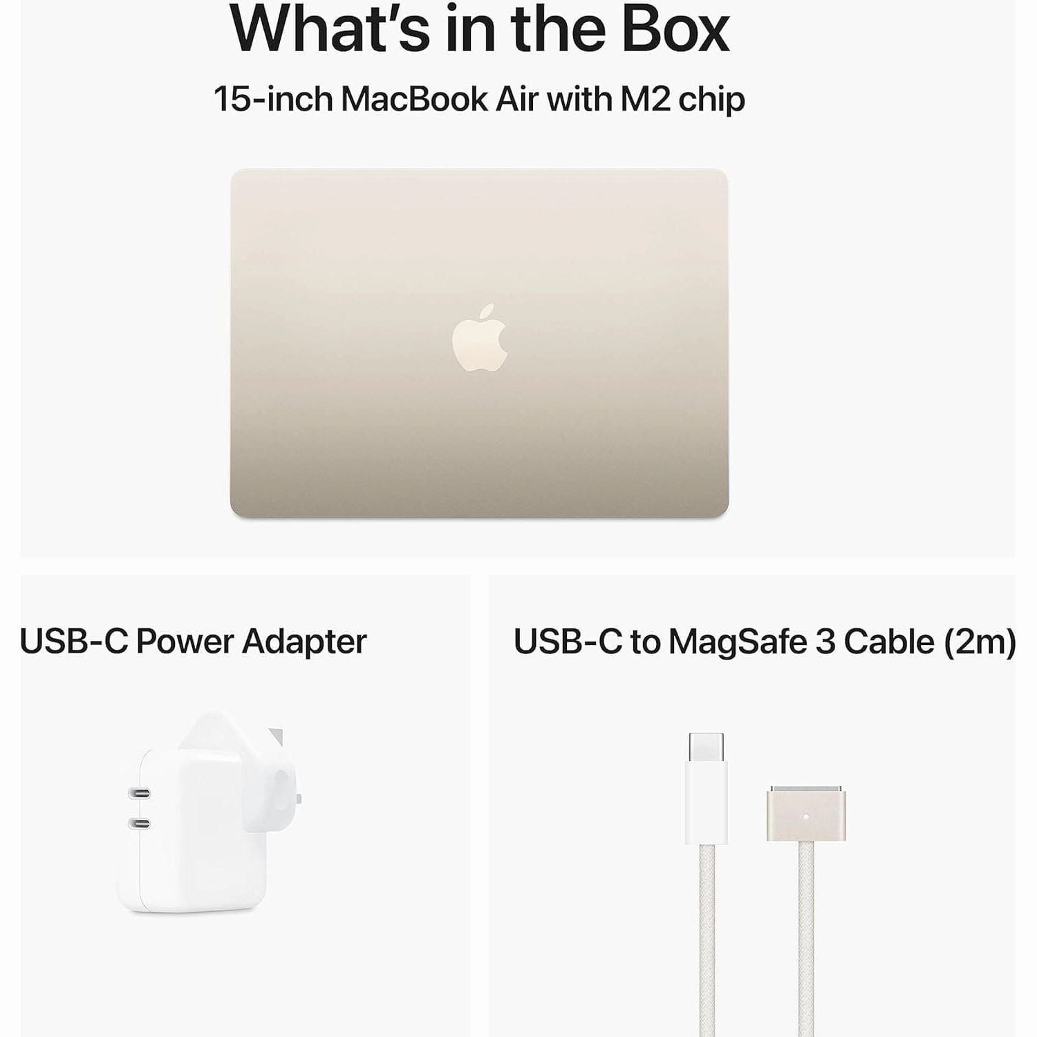 Apple MacBook Air 2023 15.3in M2 8GB 256GB - Starlight - MQKU3B/A