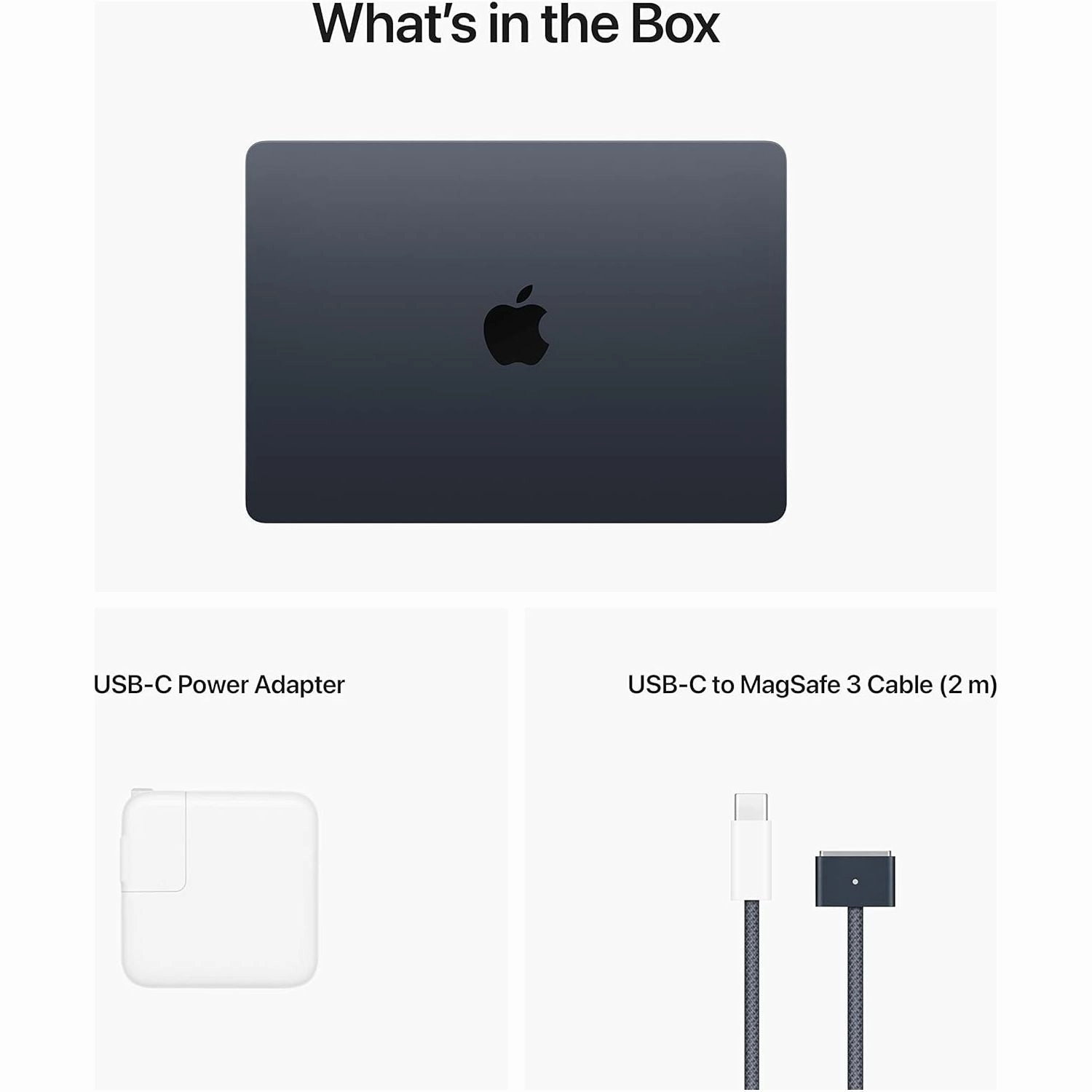 Apple MacBook Air 2024 M2 C 13.6" Liquid Retina, 16GB RAM, 256GB SSD, Backlit Keyboard, Midnight
