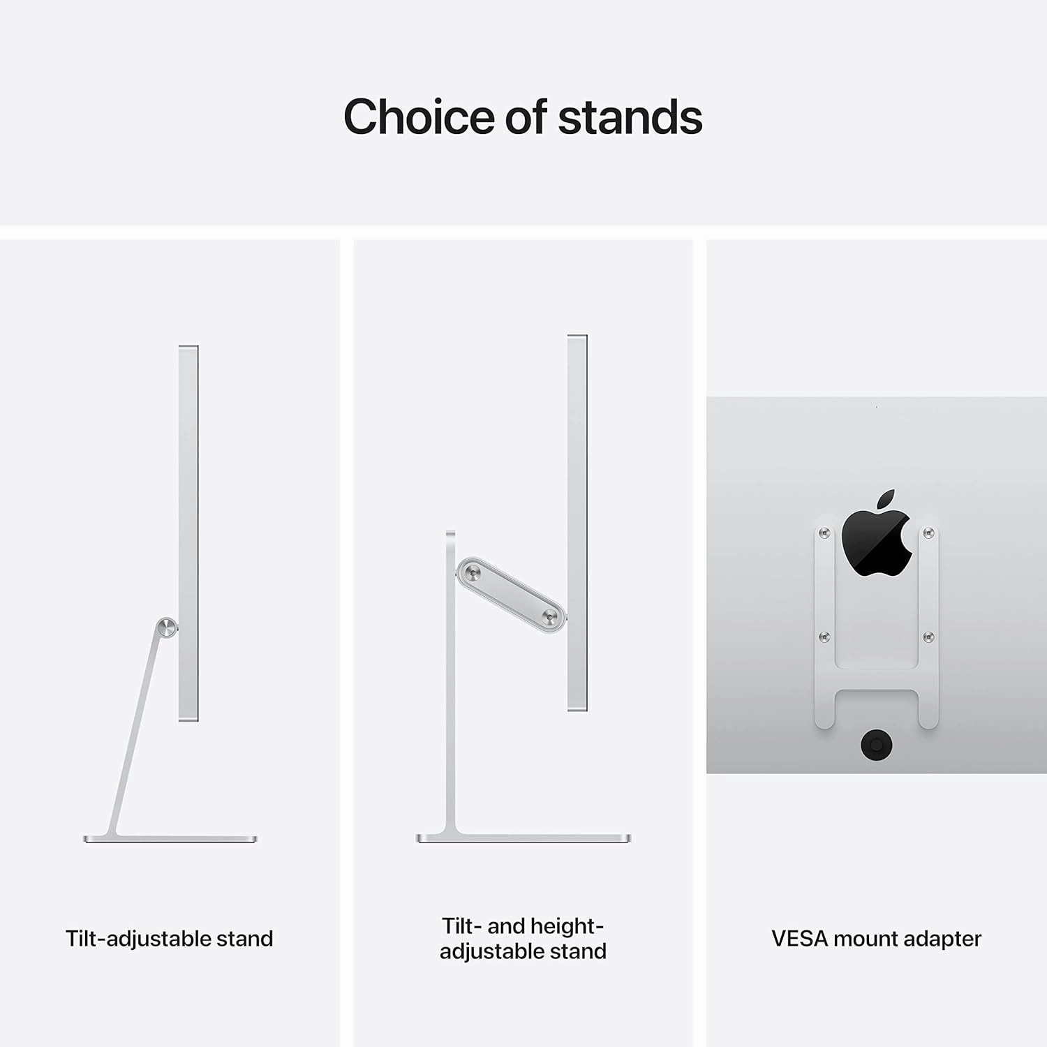Apple Studio Display 27" 5K Retina with Tilt & Height Adjustable Stand, Nano-Texture Glass - Silver