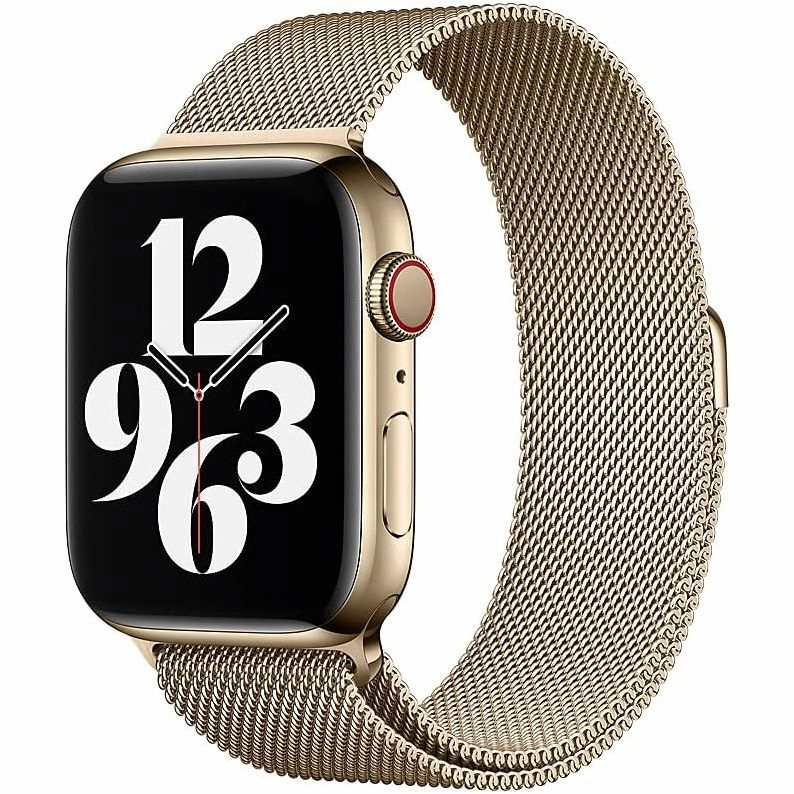 Apple Watch 44mm Milanese Loop Strap, Gold