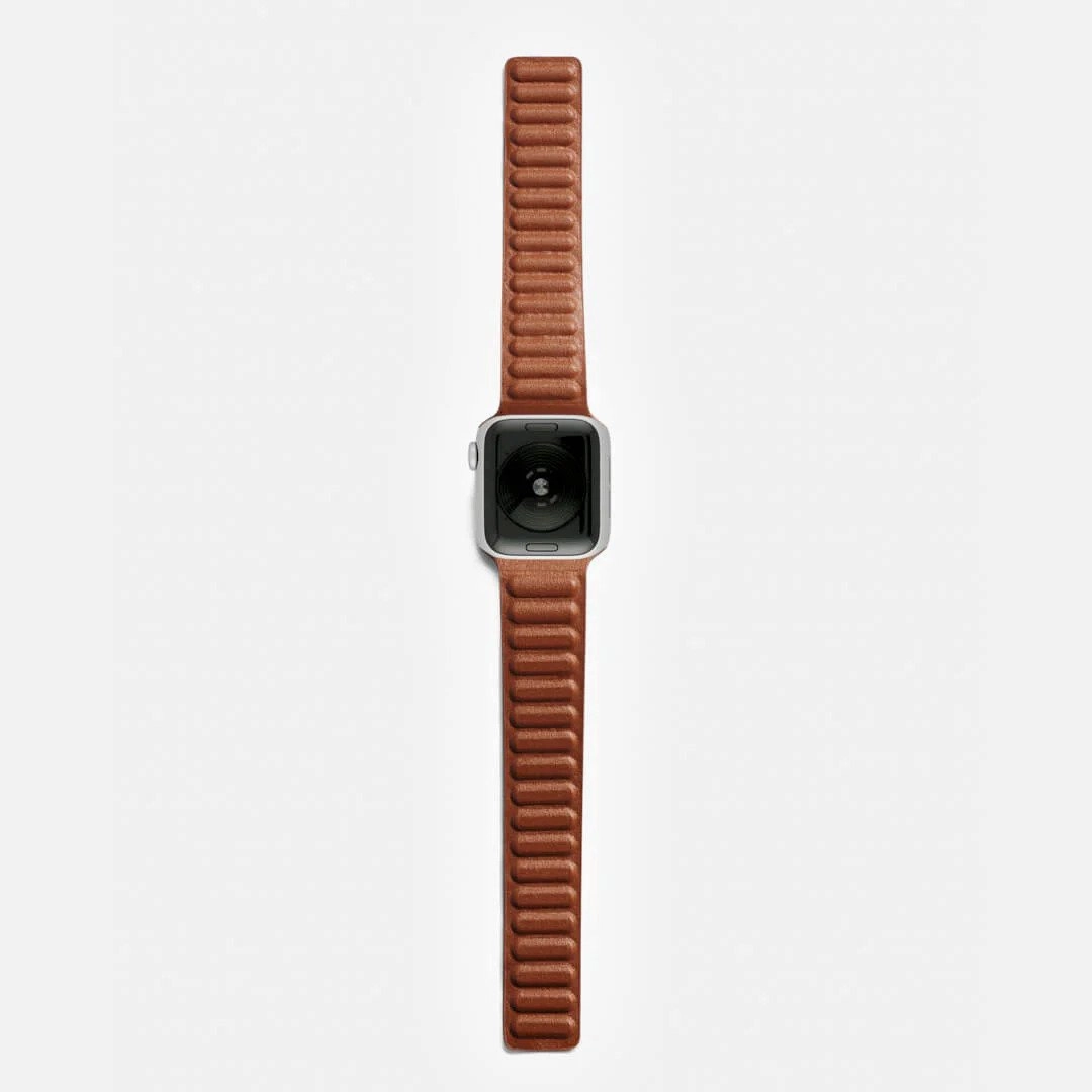 Apple Watch Leather Link Strap (40mm) - Saddle Brown