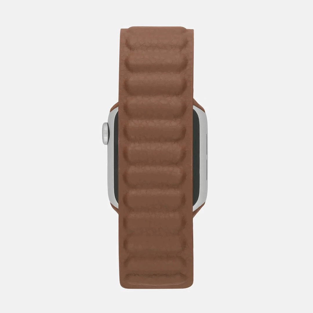 Apple Watch Leather Link Strap (40mm) - Saddle Brown