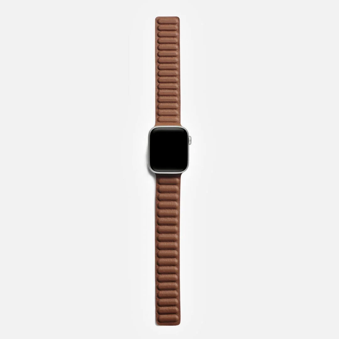 Apple Watch Leather Link Strap (40mm) - Saddle Brown
