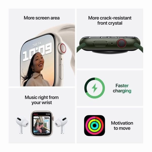 Apple Watch Nike Series 7 41 mm OLED 4G Black GPS