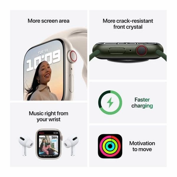 Apple Watch Nike Series 7 41 mm OLED 4G Black GPS