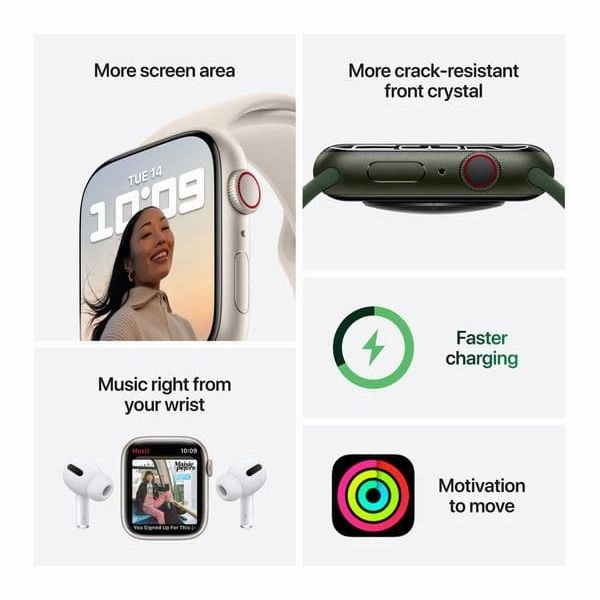 Apple Watch Nike Series 7 41 mm OLED 4G Black GPS