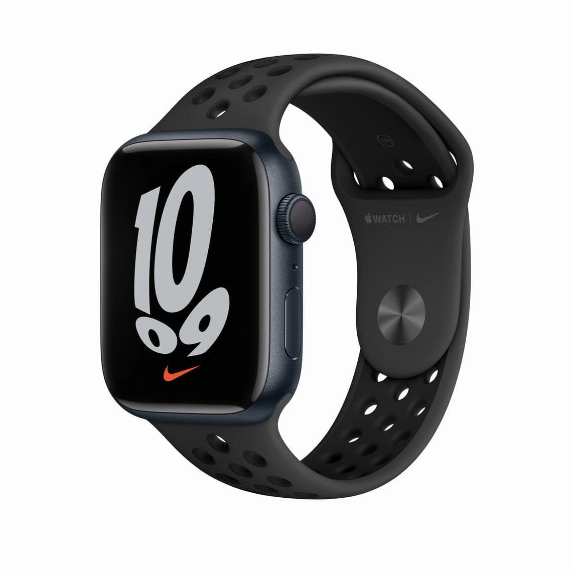 Apple Watch Nike Series 7 GPS, 45mm Midnight Aluminium Case with Anthracite/Black Nike Sport Band