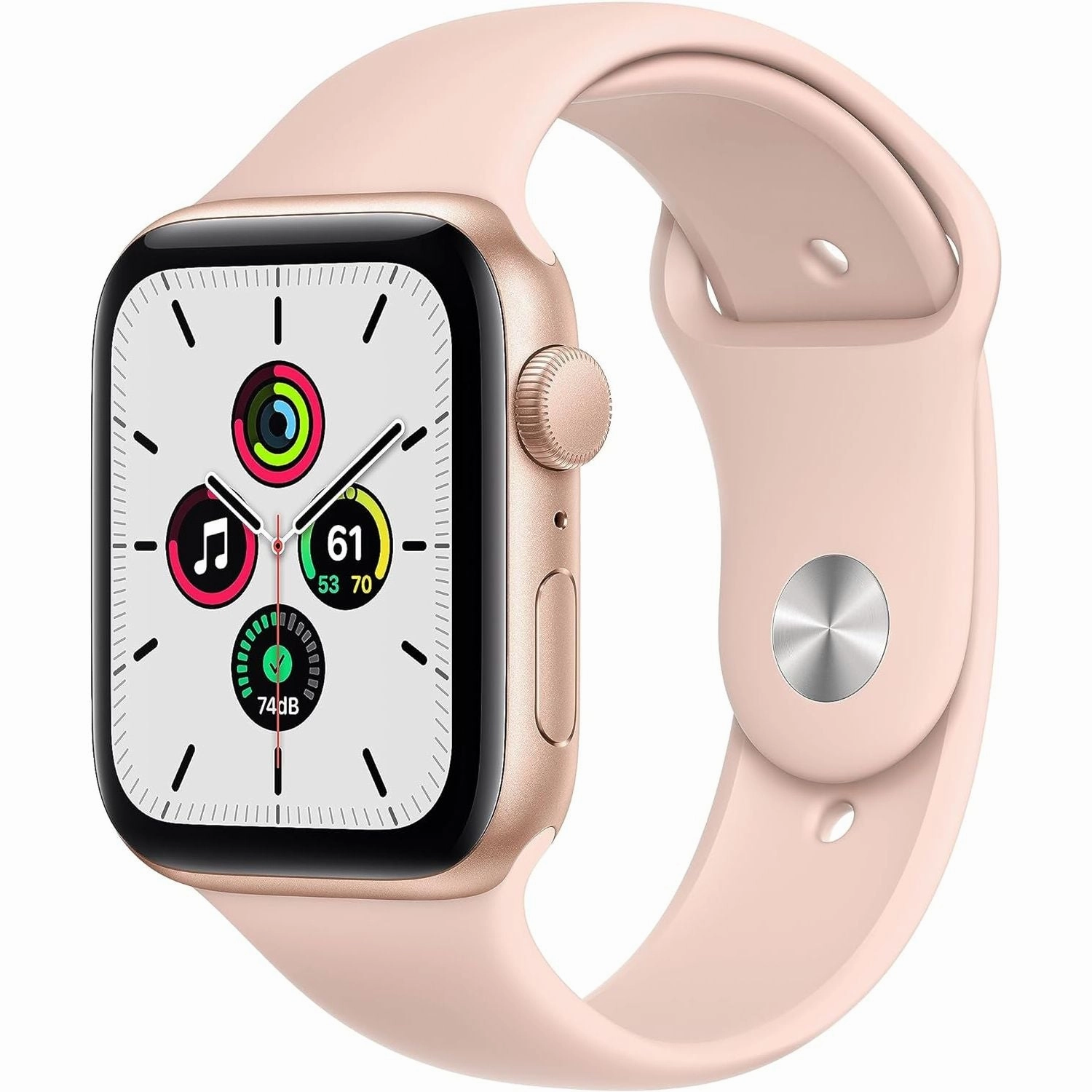 Apple Watch SE 2020 (GPS) 44mm  Gold Aluminium Case with Pink Sand Sport Band nintendo switch oled, nintendo switch deals, joy-con accessories