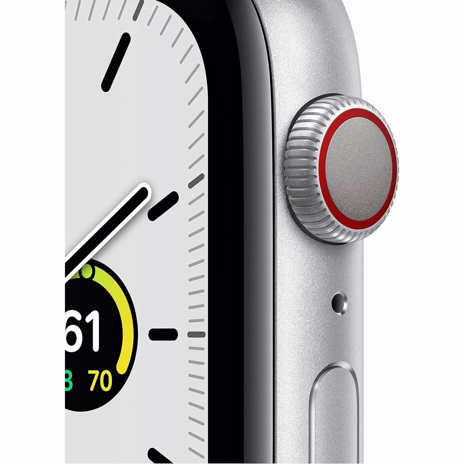 Apple Watch SE (2020, GPS   Cellular, 44mm)  Silver Aluminium Case with Deep Navy Sport Loop