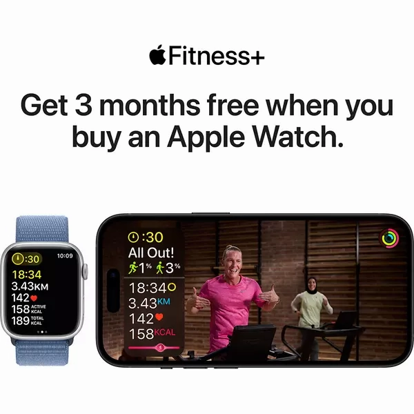 APPLE Watch SE (2023) - 40 mm Starlight Aluminium Case with Starlight Sports Band, S/M