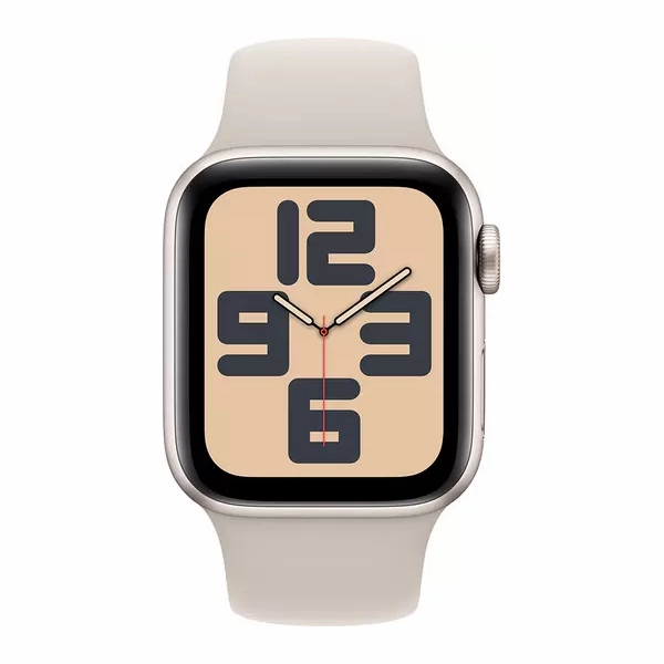 APPLE Watch SE (2023) - 40 mm Starlight Aluminium Case with Starlight Sports Band, S/M