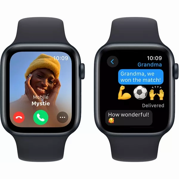 APPLE Watch SE (2023) - 44 mm Midnight Aluminium Case with Midnight Sport Band, M/L