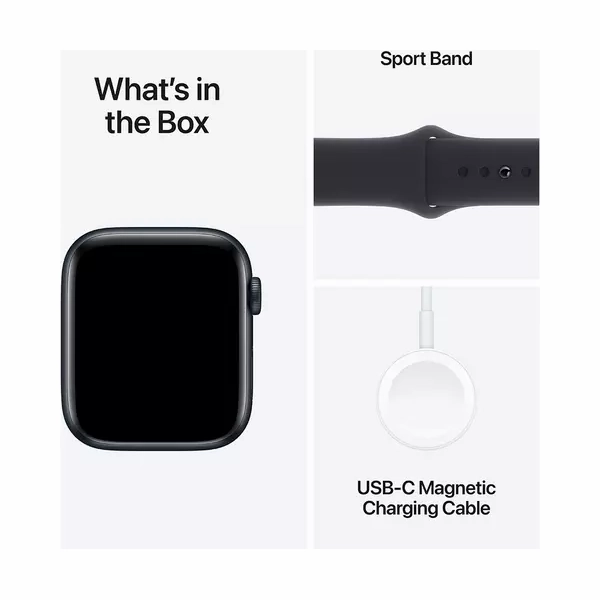 APPLE Watch SE (2023) - 44 mm Midnight Aluminium Case with Midnight Sport Band, M/L
