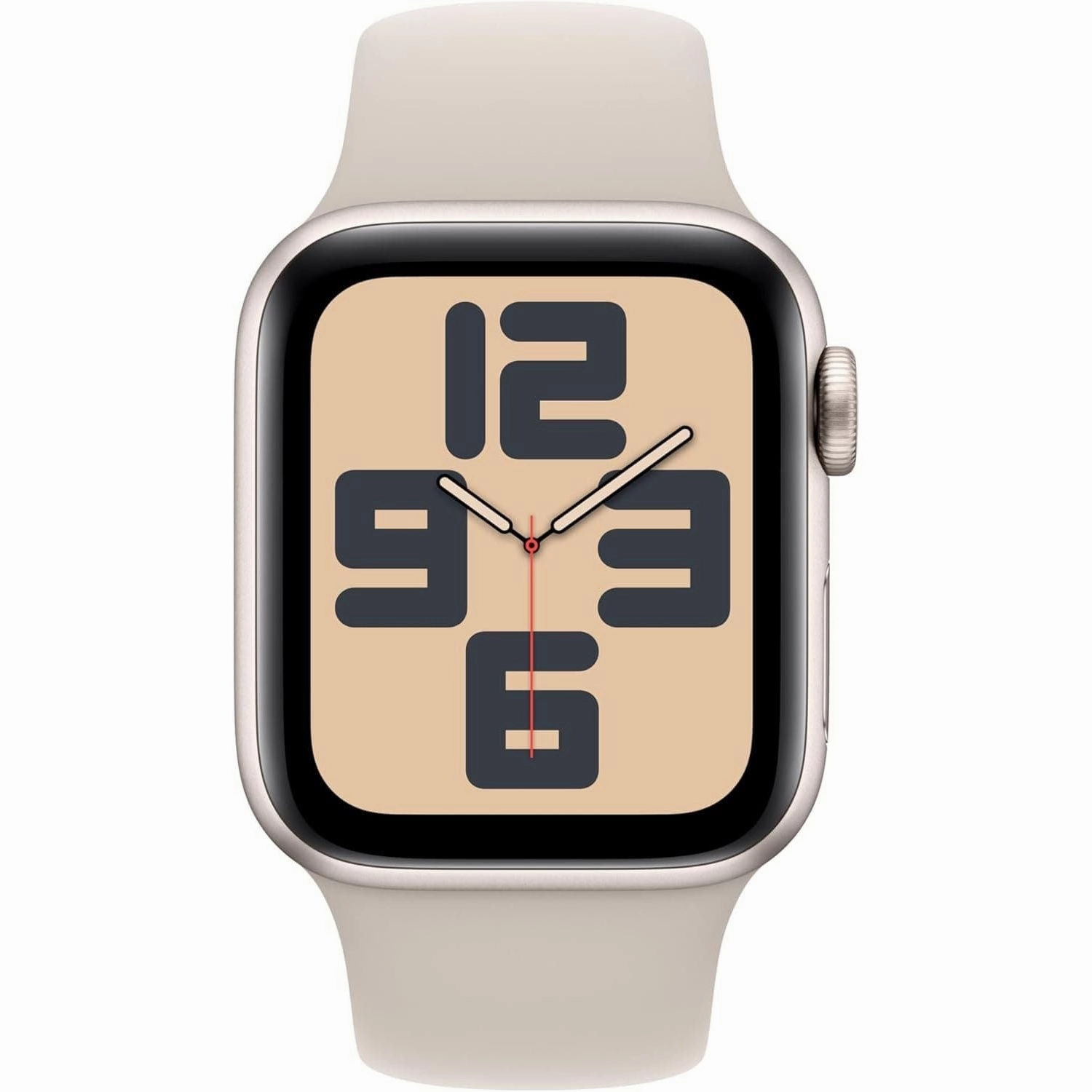 Apple Watch SE 2nd Gen, 2023, GPS, 40mm Smartwatch - Starlight Aluminium Case with Starlight Sport Band (S/M)