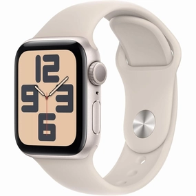 Apple Watch SE 2nd Gen, 2023, GPS, 40mm Smartwatch - Starlight Aluminium Case with Starlight Sport Band (S/M) nintendo switch oled, nintendo switch deals, joy-con accessories