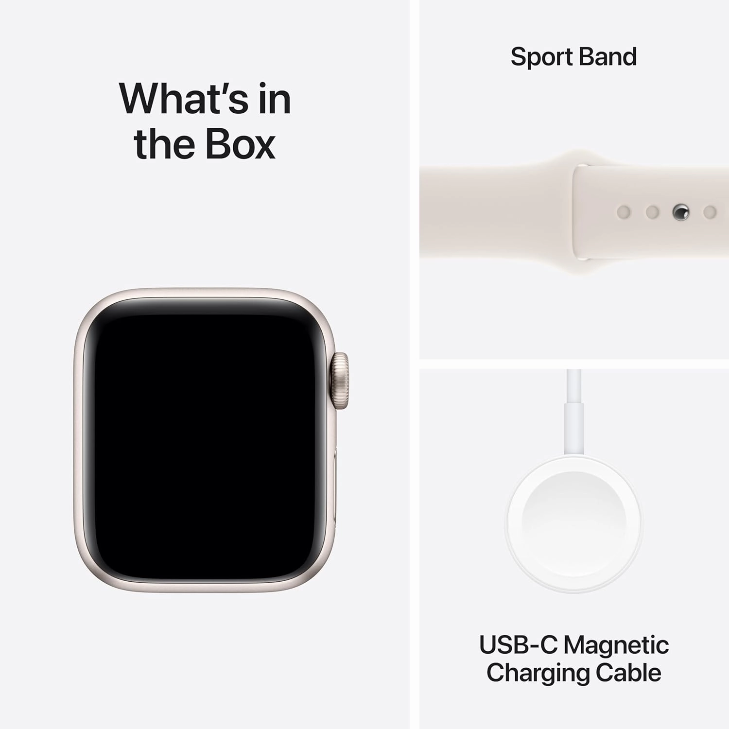 Apple Watch SE (2nd Gen) GPS 40mm - Starlight Aluminium Case with Starlight Sport Band