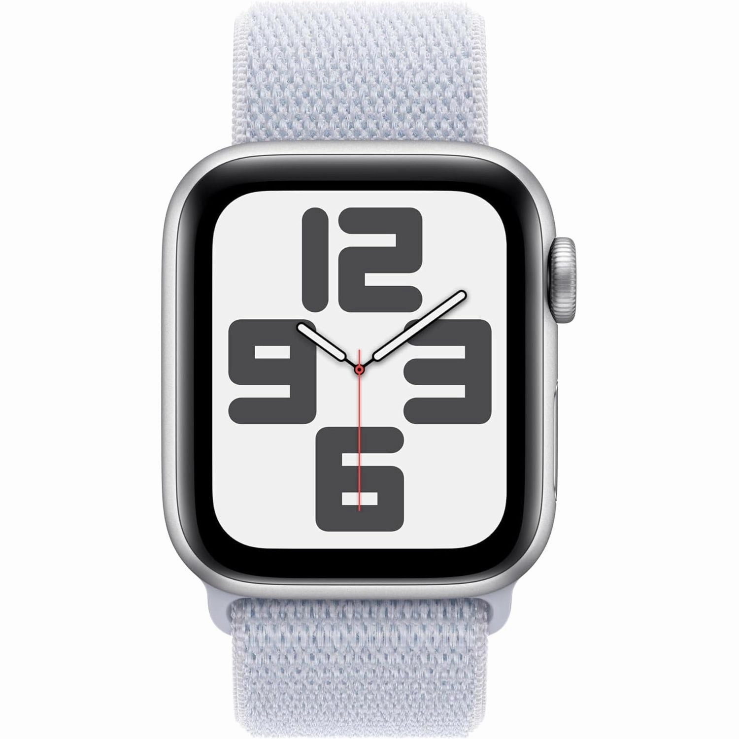 Apple Watch SE (2nd Gen) GPS 40mm Smartwatch with Silver Aluminium Case with Blue Cloud Sport Loop - One Size. Fitness and Sleep Trackers, Crash Detection, Heart Rate Monitor, Carbon Neutral