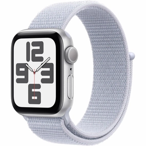 Apple Watch SE (2nd Gen) GPS 40mm Smartwatch with Silver Aluminium Case with Blue Cloud Sport Loop - One Size. Fitness and Sleep Trackers, Crash Detection, Heart Rate Monitor, Carbon Neutral nintendo switch oled, nintendo switch deals, joy-con accessories