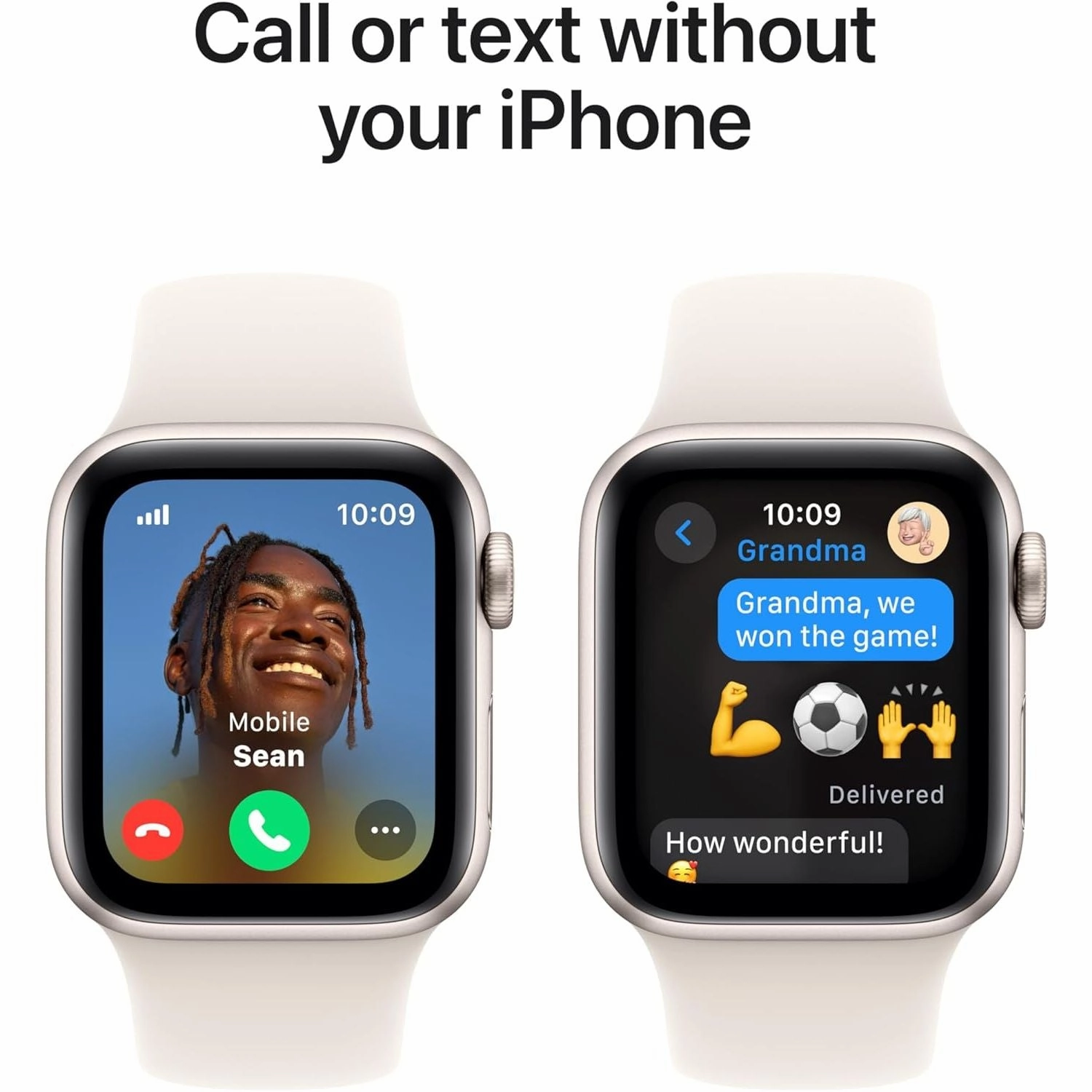 Apple Watch SE 2nd Gen (GPS) 40mm Smartwatch with Starlight Aluminium Case With White Strap