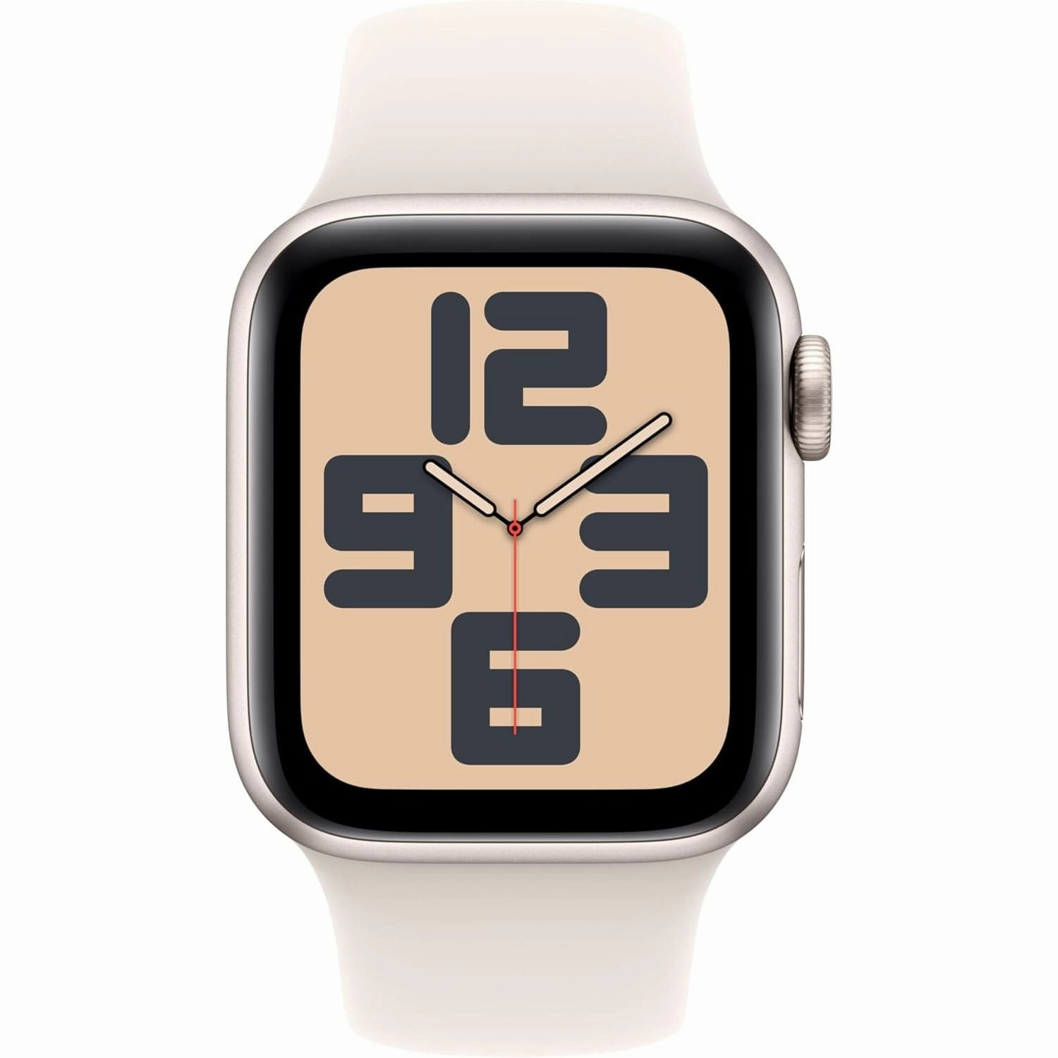 Apple Watch SE 2nd Gen (GPS) 40mm Smartwatch with Starlight Aluminium Case With White Strap