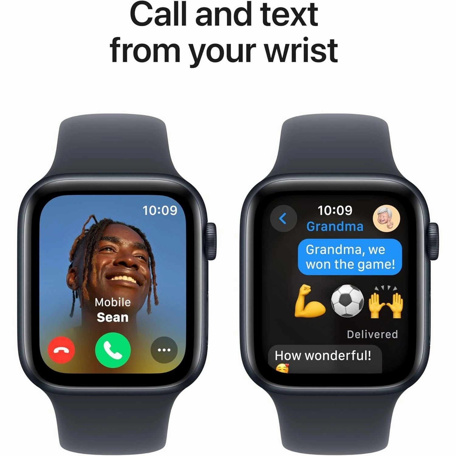 Apple Watch SE (2nd Gen) GPS 44mm Midnight Aluminium Case, Sport Band, Fitness & Sleep Tracking, Crash Detection