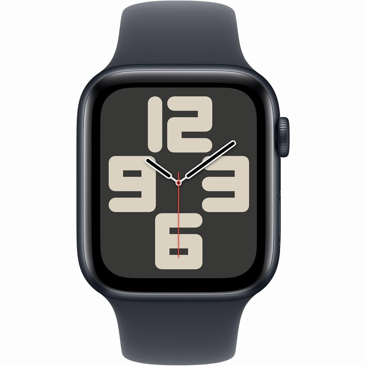 Apple Watch SE (2nd Gen) GPS 44mm Midnight Aluminium Case, Sport Band, Fitness & Sleep Tracking, Crash Detection