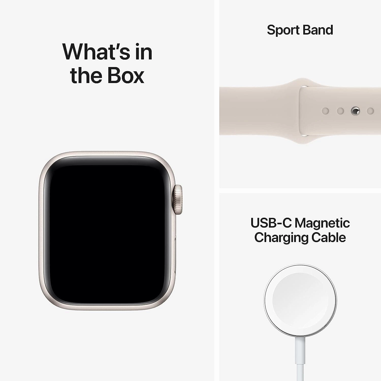 Apple Watch SE (2nd generation) GPS 40mm Alu Case - Starlight Sport Band