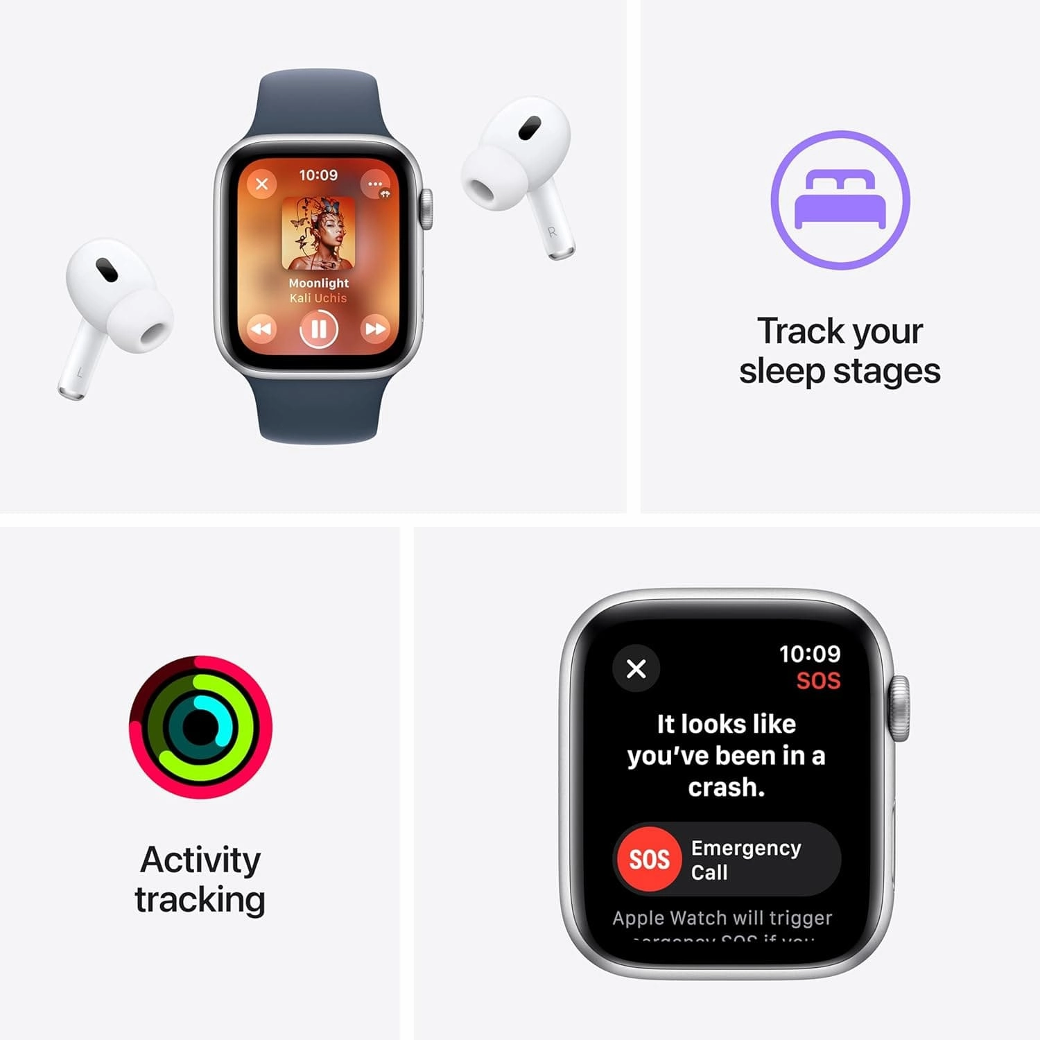 Apple Watch SE 44mm Alu Case/Midnight Sport Band 2023 - M/L