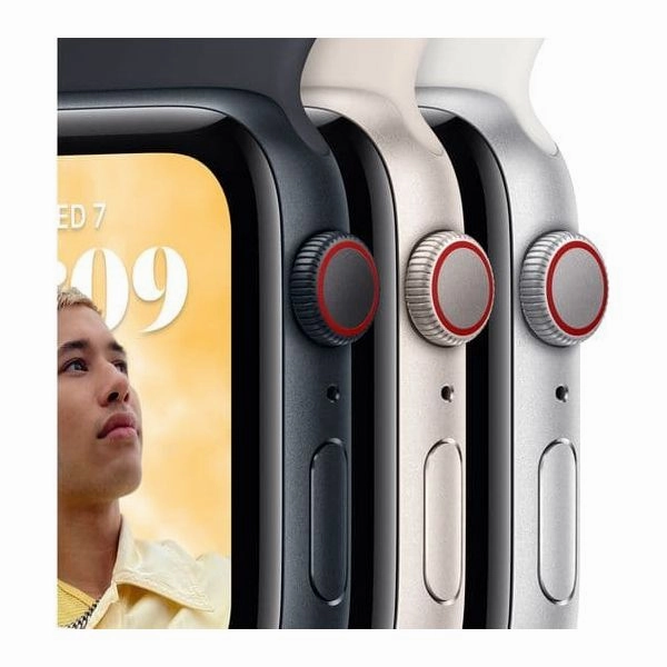Apple Watch SE (GPS   Cellular, 2022), 40mm Midnight Aluminium Case with Midnight Sport Band - MNPL3B/A