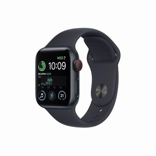 Apple Watch SE (GPS   Cellular, 2022), 40mm Midnight Aluminium Case with Midnight Sport Band - MNPL3B/A