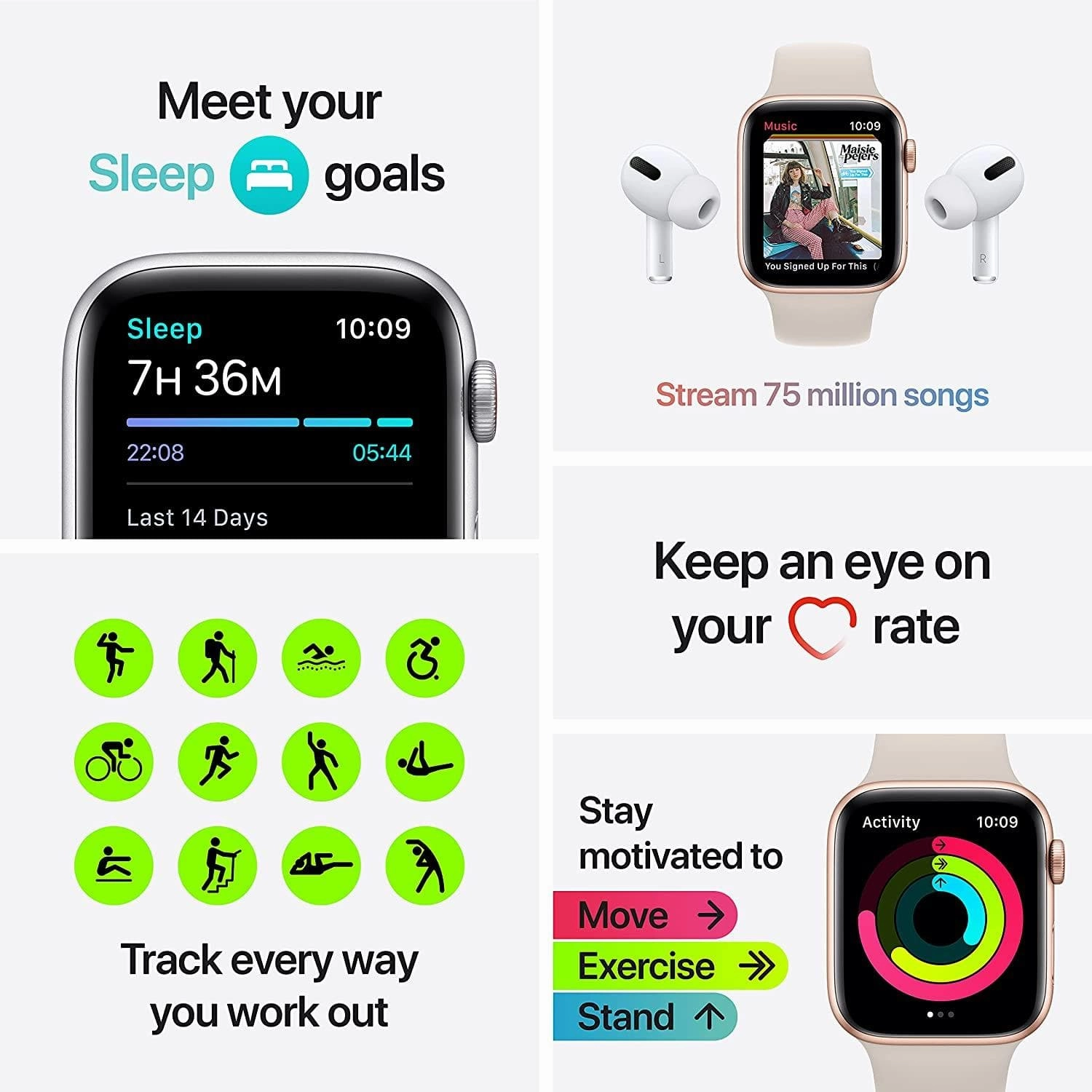Apple Watch SE GPS   Cellular - Space Grey Aluminium with Tornado & Grey Sports Loop, 44 mm - Unlocked