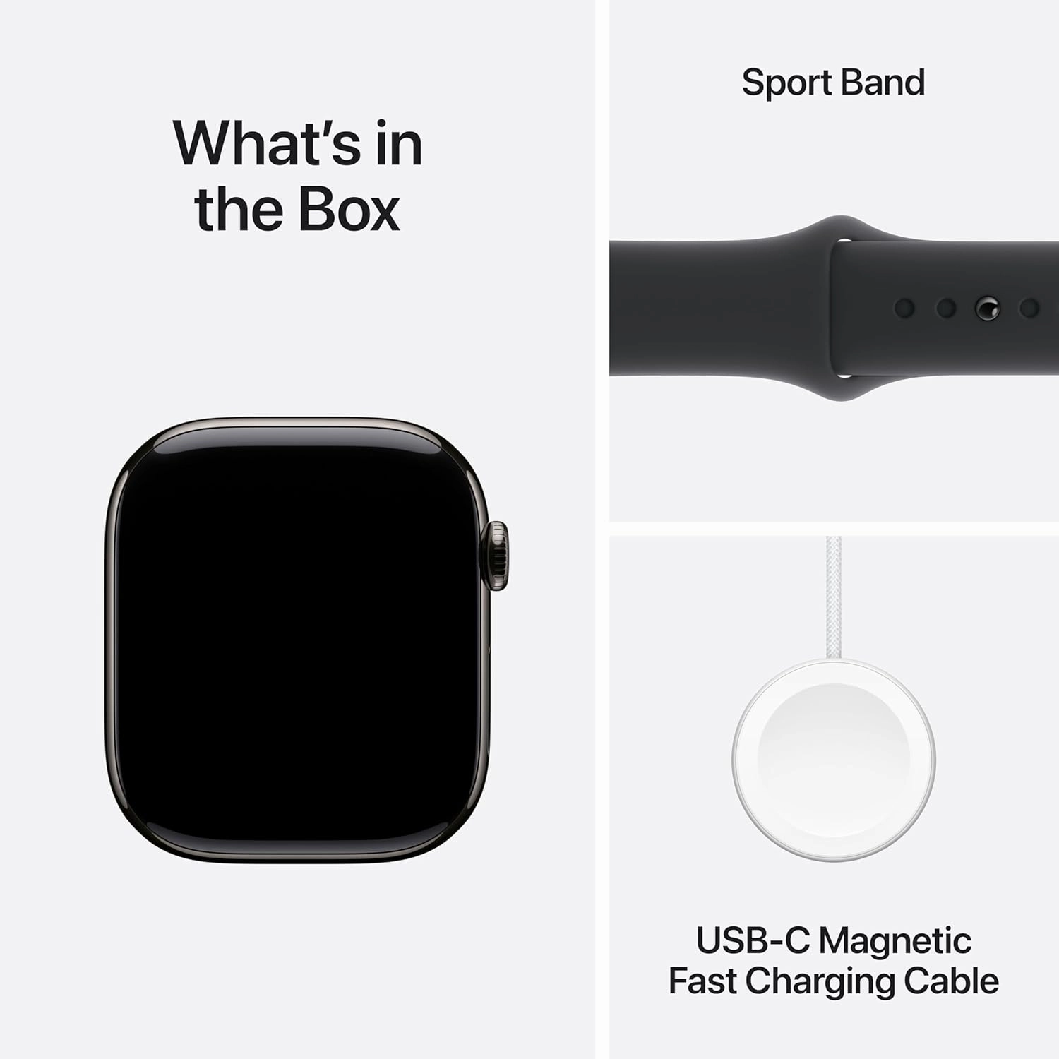 Apple Watch Series 10 (46mm) GPS   Cellular  Slate Titanium Case with Black Sport Band (S/M), Fitness & Health Smartwatch