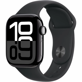 Apple Watch Series 10 GPS 42 mm Smartwatch with Jet Black Aluminium Case with Black Sport Band - M/L. Fitness Tracker, ECG App, Always-On Retina Display, Water Resistant nintendo switch oled, nintendo switch deals, joy-con accessories