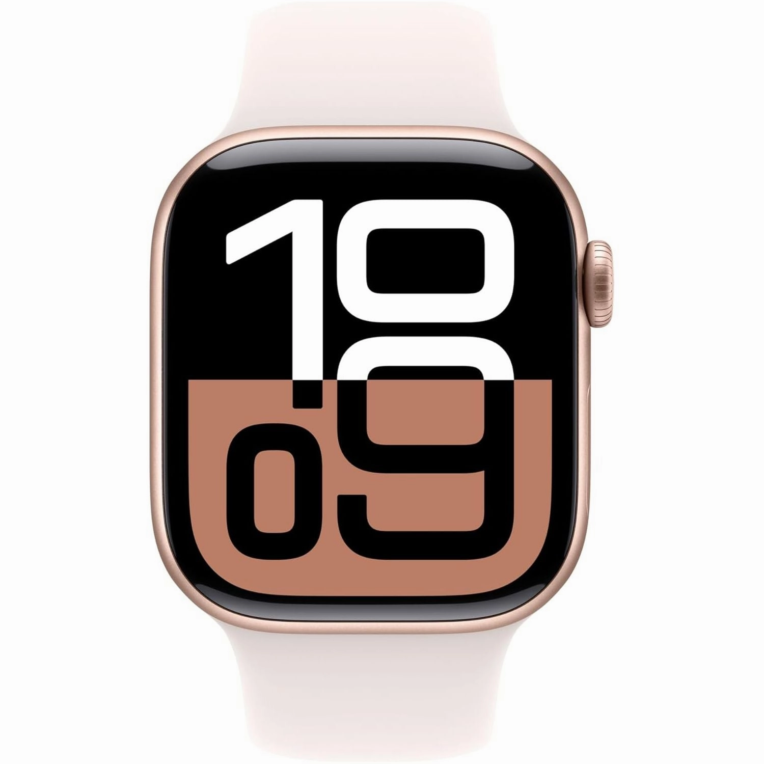 Apple Watch Series 10 GPS 42 mm Smartwatch with Rose Gold Aluminium Case with Light Blush Sport Band