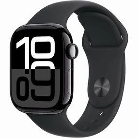 Apple Watch Series 10 GPS 42mm - Jet Black Aluminium Case, Black Sport Band, Fitness Tracker, ECG, Always-On Retina Display, Water Resistant nintendo switch oled, nintendo switch deals, joy-con accessories