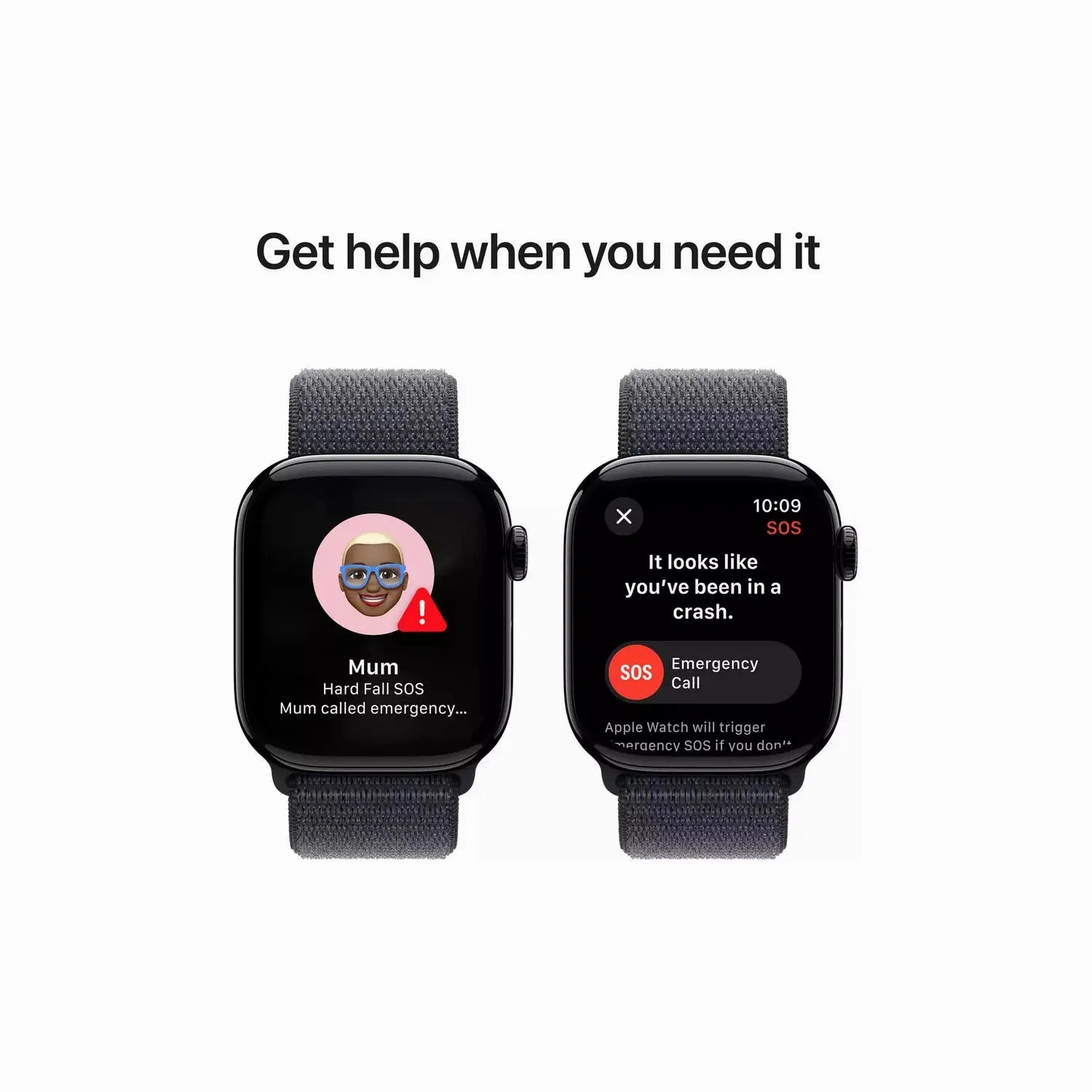 Apple Watch Series 10 GPS 42mm  Jet Black Aluminium, Ink Sport Loop, Fitness Tracker, ECG, Always-On Display