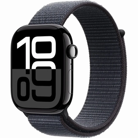 Apple Watch Series 10 GPS 42mm  Jet Black Aluminium, Ink Sport Loop, Fitness Tracker, ECG, Always-On Display nintendo switch oled, nintendo switch deals, joy-con accessories