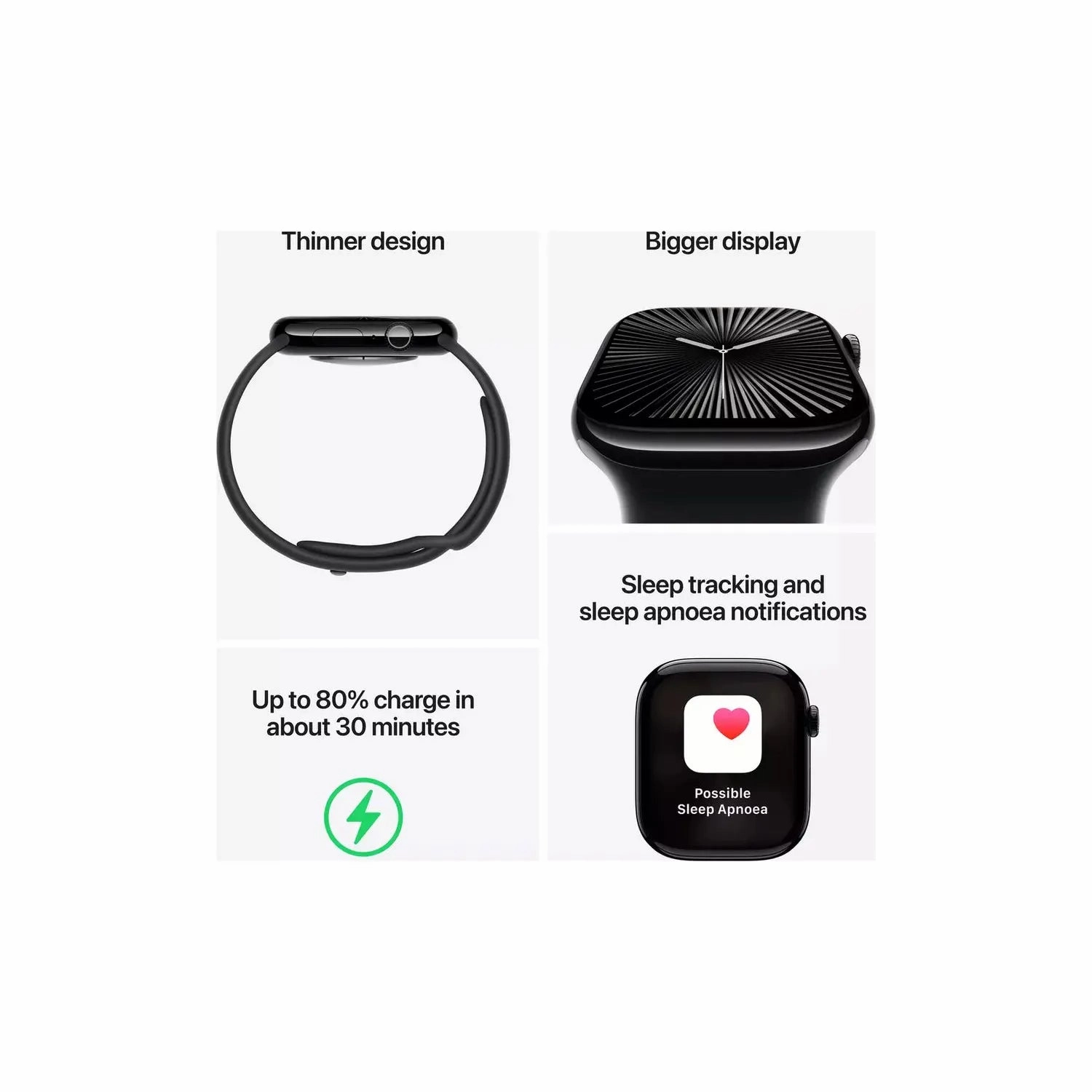 Apple Watch Series 10  GPS, 42mm Smartwatch, Rose Gold Aluminium Case, Plum Sport Loop, Always-On Retina Display, Carbon Neutral