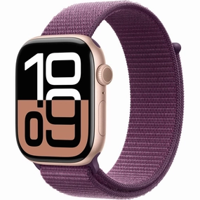 Apple Watch Series 10  GPS, 42mm Smartwatch, Rose Gold Aluminium Case, Plum Sport Loop, Always-On Retina Display, Carbon Neutral nintendo switch oled, nintendo switch deals, joy-con accessories