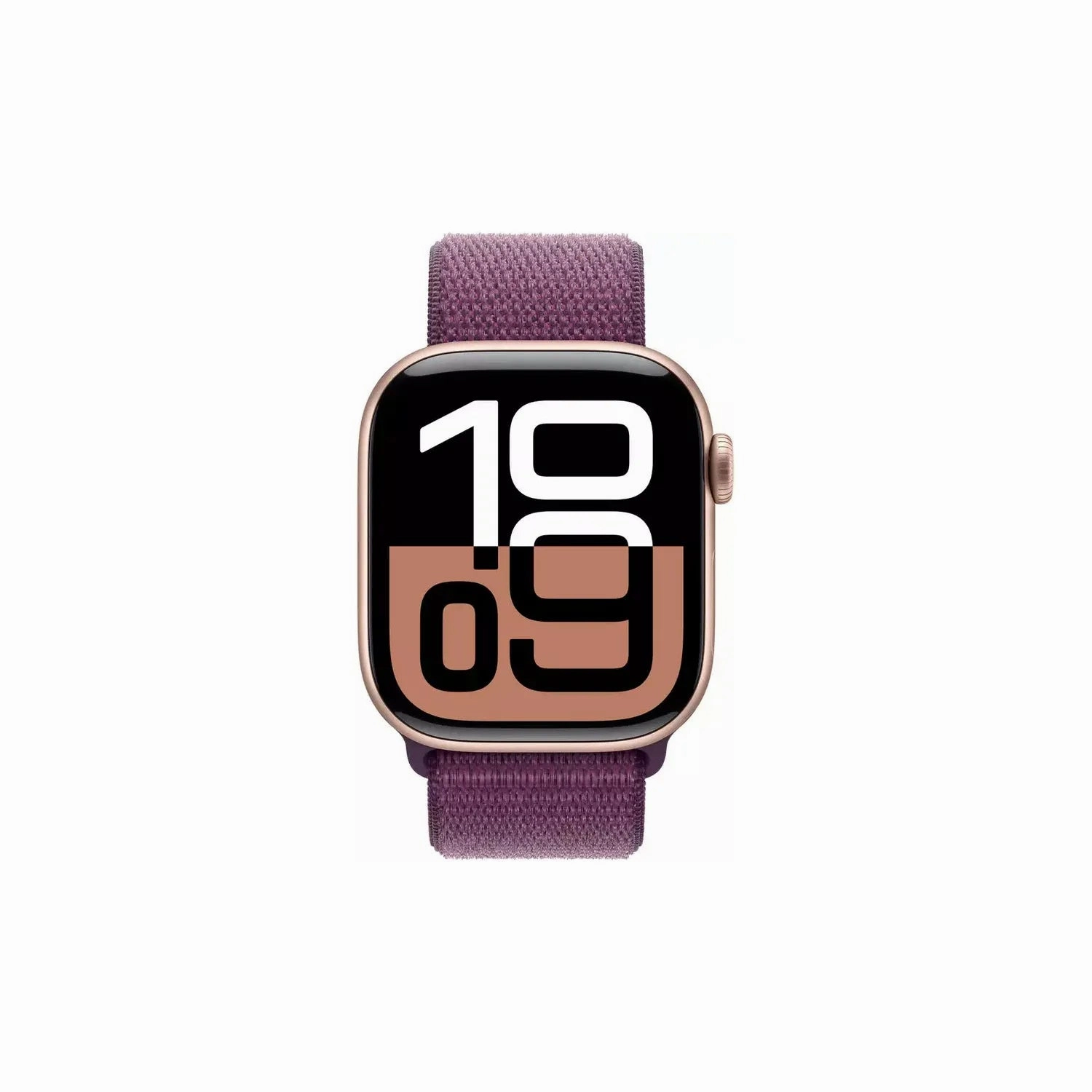 Apple Watch Series 10  GPS, 42mm Smartwatch, Rose Gold Aluminium Case, Plum Sport Loop, Always-On Retina Display, Carbon Neutral