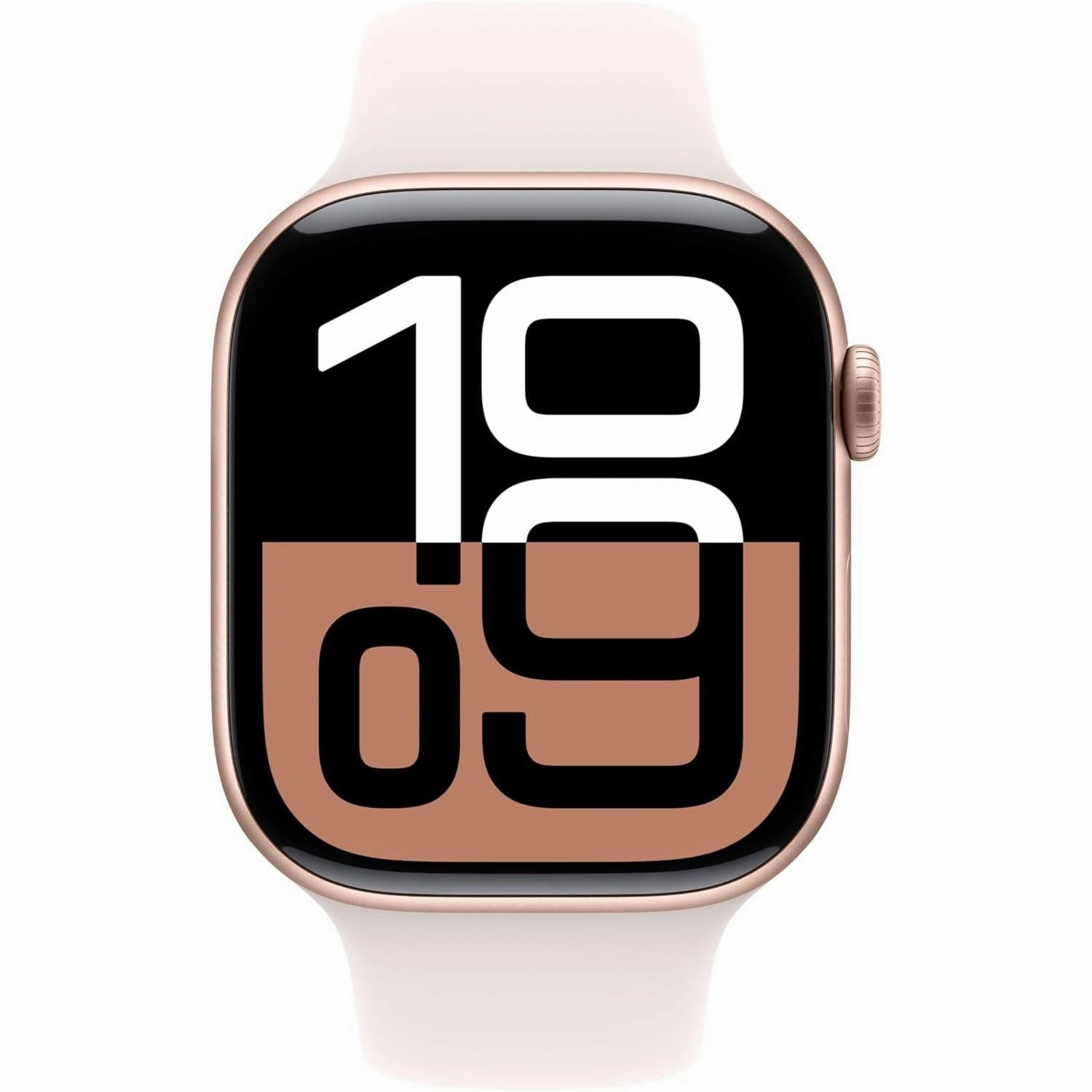 Apple Watch Series 10 GPS 42mm Smartwatch with Rose Gold Aluminium Case with Light Blush Sport Band - S/M. Fitness Tracker, ECG App, Always-On Retina Display, Water Resistant