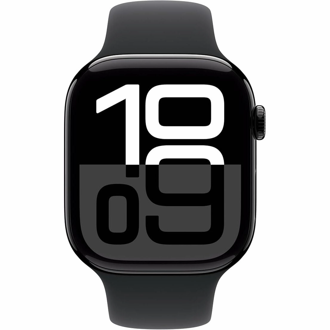 Apple Watch Series 10 GPS 46 mm Smartwatch with Jet Black Aluminium Case with Black Sport Band