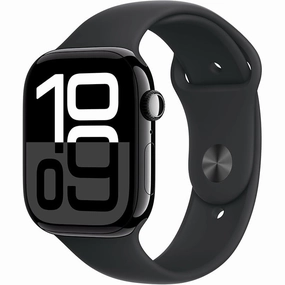 Apple Watch Series 10 GPS 46 mm Smartwatch with Jet Black Aluminium Case with Black Sport Band nintendo switch oled, nintendo switch deals, joy-con accessories
