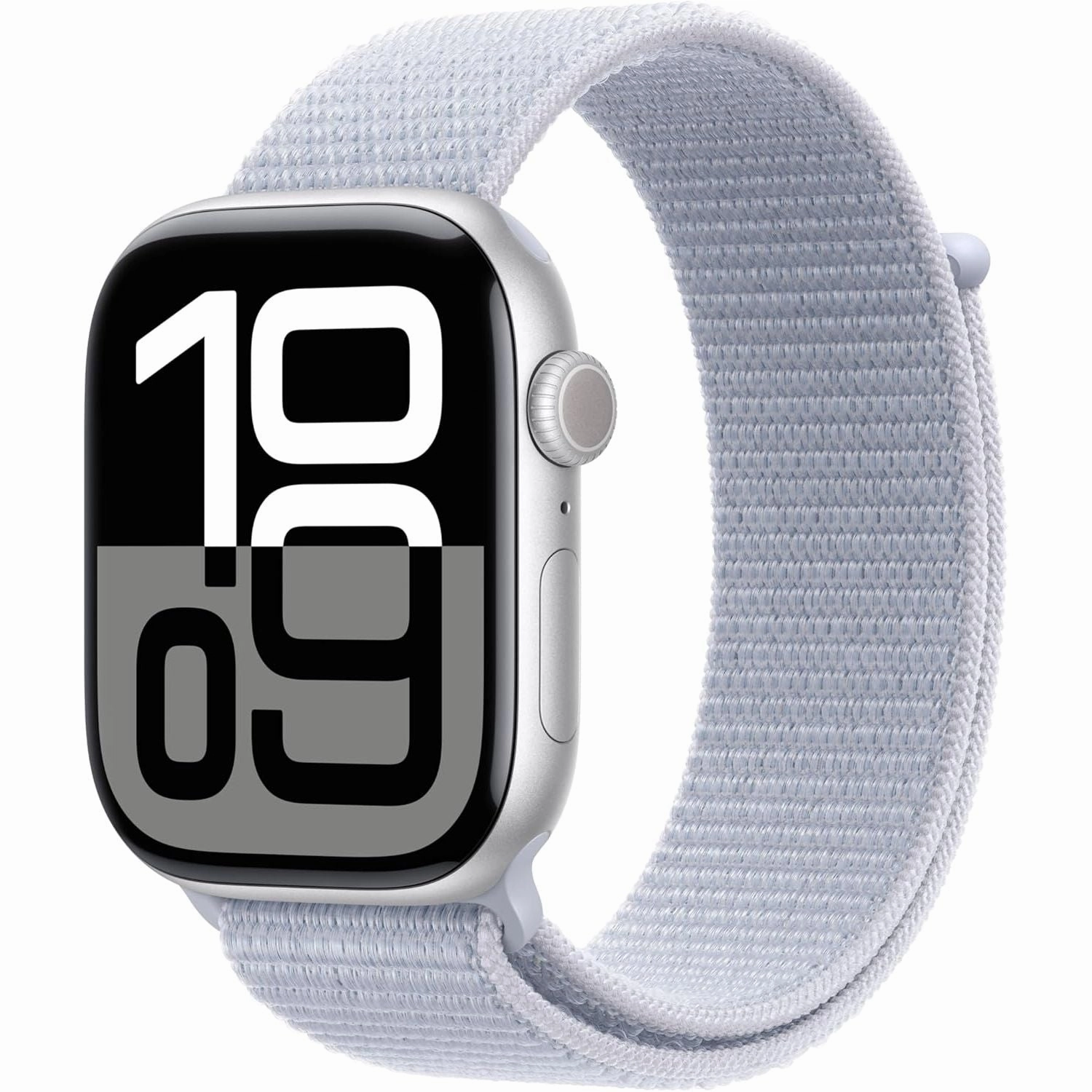 Apple Watch Series 10 GPS 46mm Silver Aluminium Case with Blue Cloud Sport Loop - One Size nintendo switch oled, nintendo switch deals, joy-con accessories