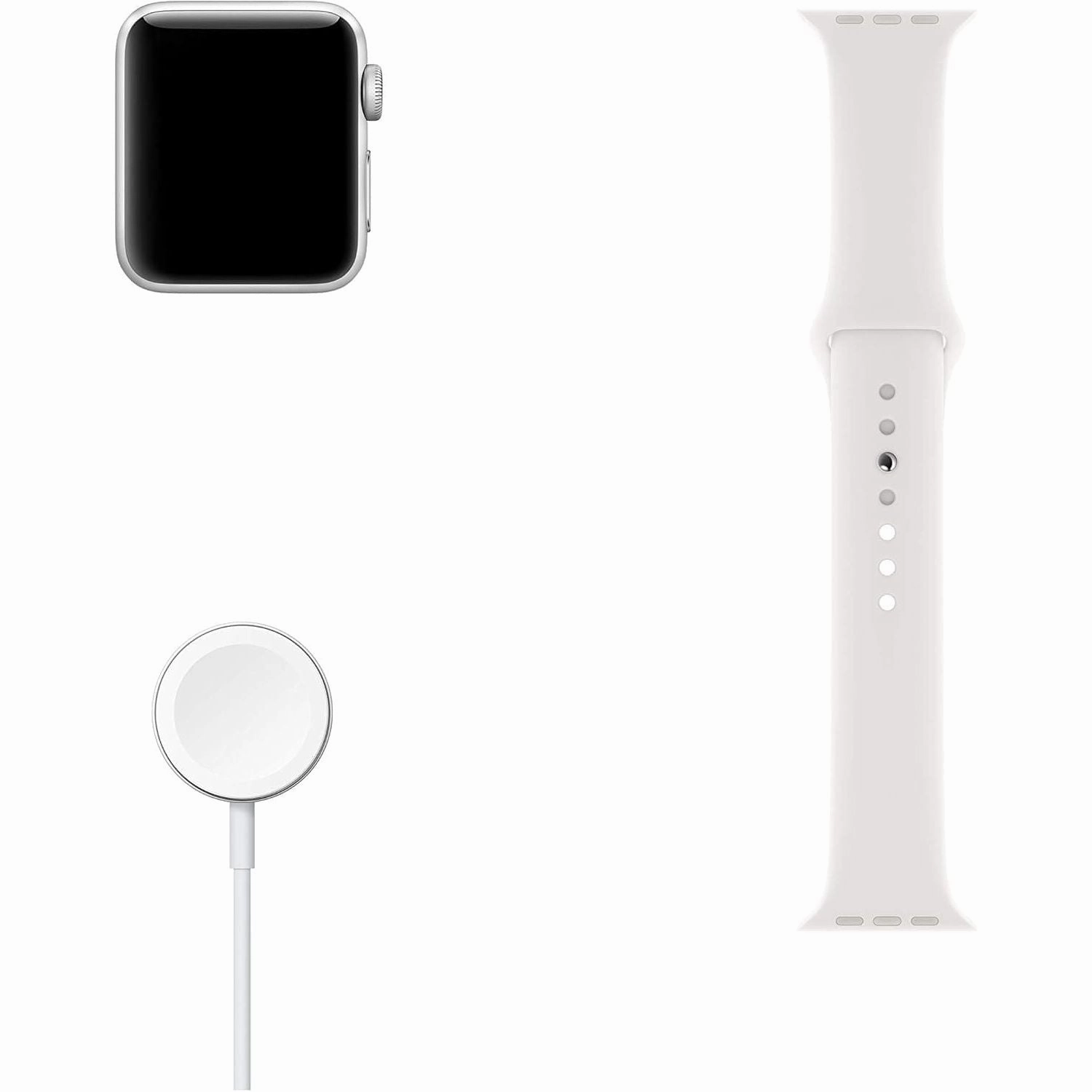 Apple Watch Series 3 (GPS, 38mm) - Silver Aluminum Case with White Sport Band