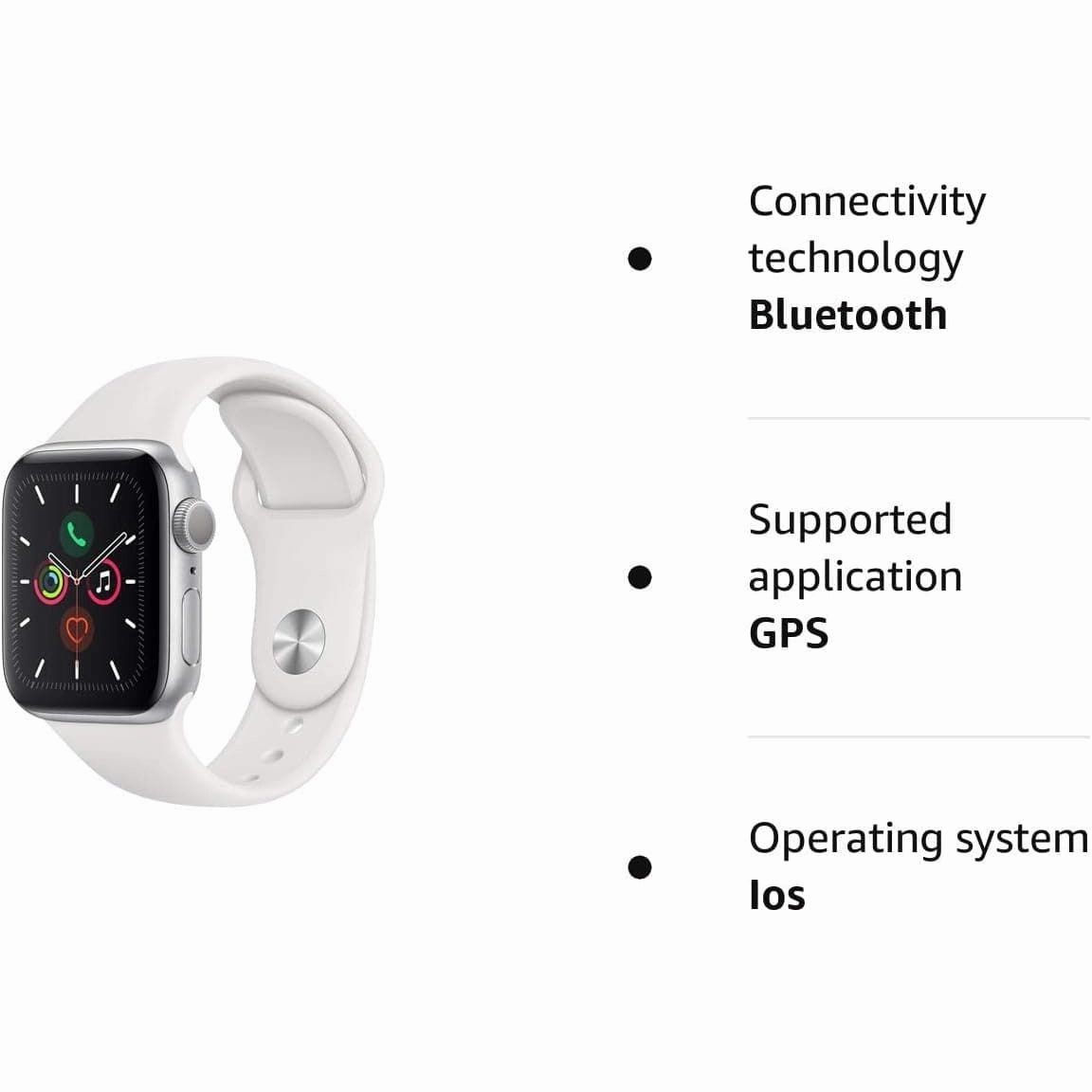 Apple Watch Series 5 (GPS, 40mm) Silver Aluminum Case